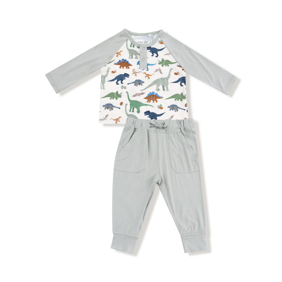 Washy Dinos Raglan Henley and Jogger Set