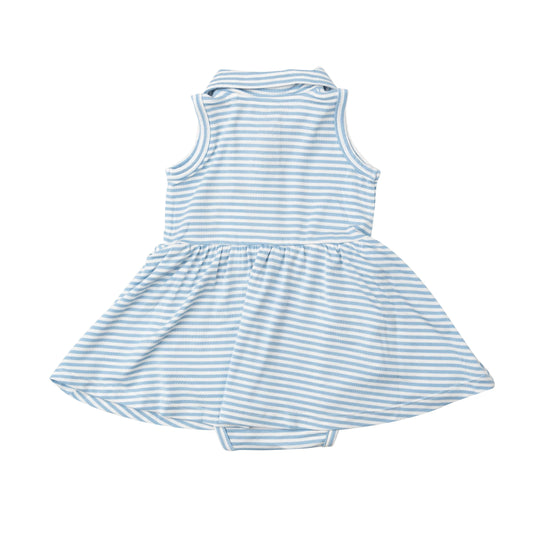 Dream Blue Stripe Golf Bodysuit Dress
