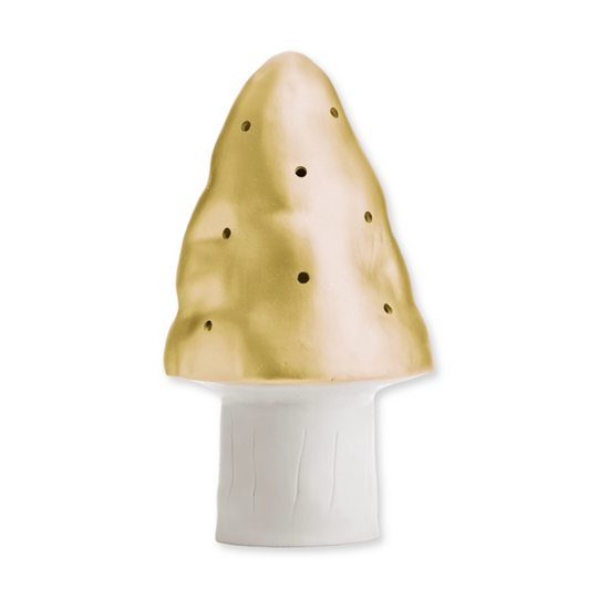 Small Mushroom LED Lamp/Nightlight, Gold