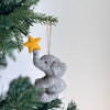Felt Elephant with Star Ornament