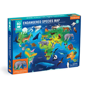 Endangered Species Around the World 80-Piece Geography Puzzle