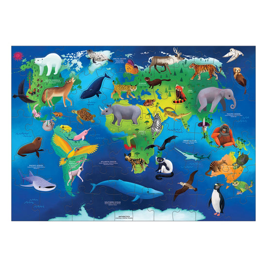 Endangered Species Around the World 80-Piece Geography Puzzle