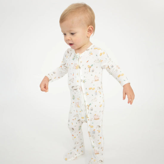 Farm Babies 2-Way Zipper Footie