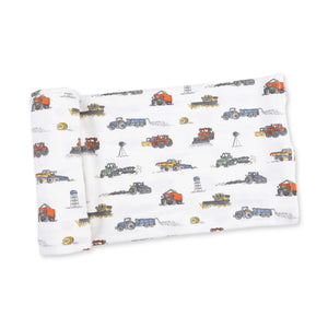 Farm Machines Swaddle Blanket