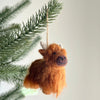 Felt Highland Cow Ornament