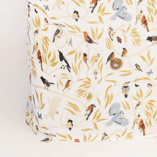 For the Birds Muslin Crib Sheet