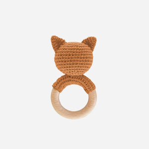 Cotton Crochet Rattle Teether Fox
