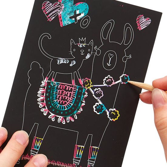 Funtastic Friends Mini Scratch & Scribble Art Kit