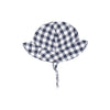 Gingham Navy Muslin Sunhat