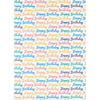 Colorful Happy Birthday Script Wrapping Paper
