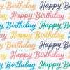 Colorful Happy Birthday Script Wrapping Paper