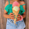 "Ice Cream Dream" Green Shimmer Nail Polish