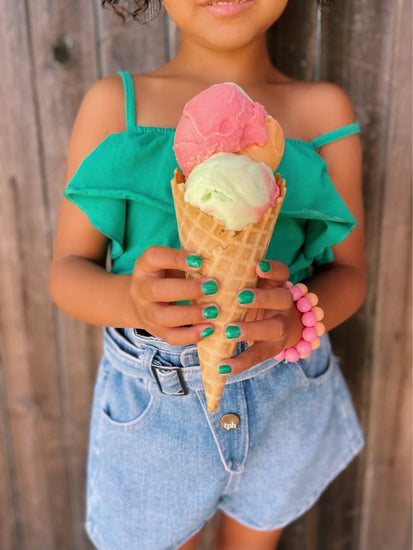 "Ice Cream Dream" Green Shimmer Nail Polish