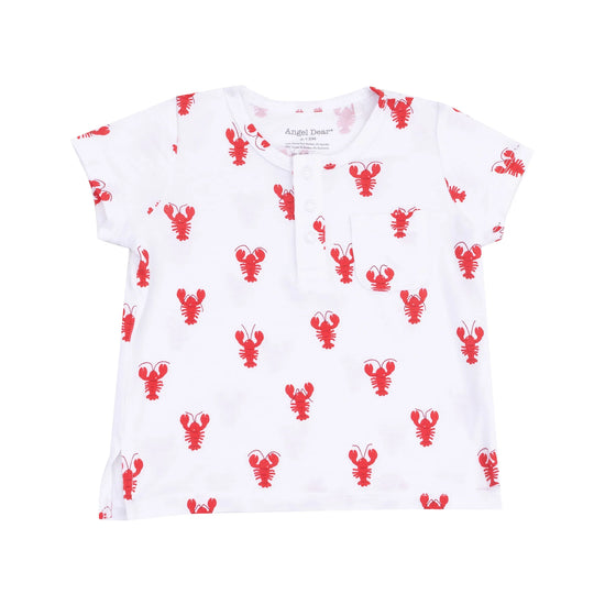 Lobster Henley Tee & Shorts Set