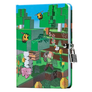 Minecraft Mobs Glow in the Dark Lock and Key Diary