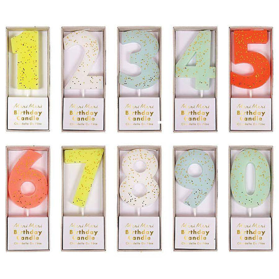 Colored Number Candles