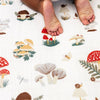 Mushroom Muslin Crib Sheet