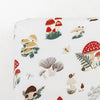 Mushroom Muslin Crib Sheet