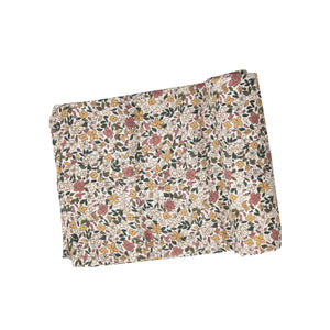 Natural Fall Floral Muslin Swaddle