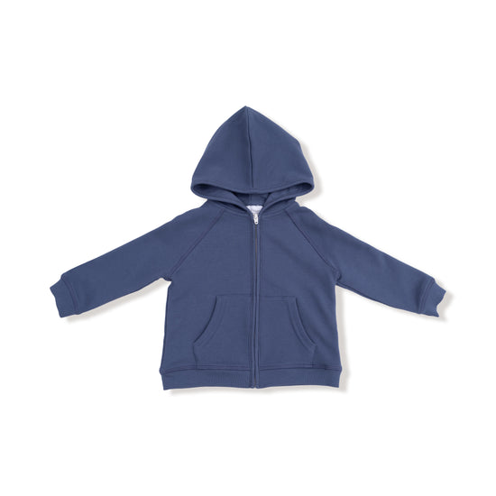 French Terry Navy Zip Hoodie