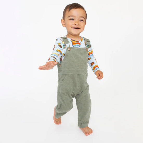 Oil Green Classic Corduroy Overall