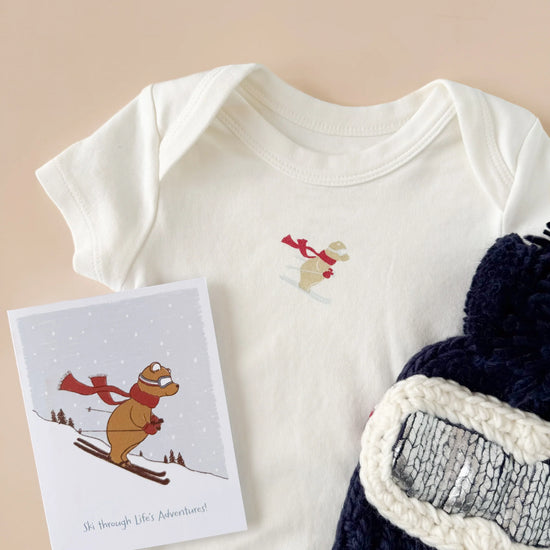 Organic Ski Bear Onesie