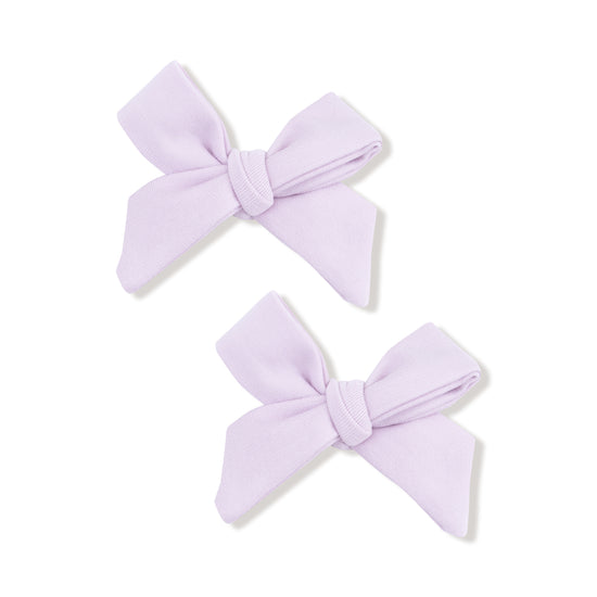 Orchid Hush Hair Bows with Clips (2 pack)