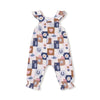 Patchwork Cowgirl Smocked Overall Set