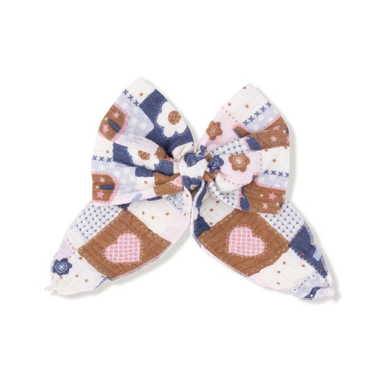 Patchwork Cowgirl Clip-In Bow