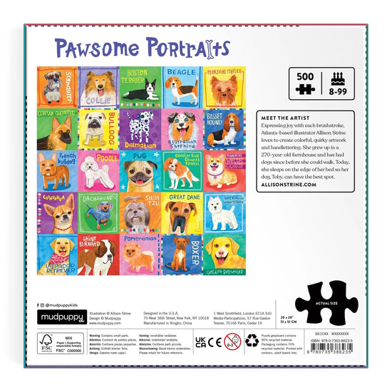 Pawsome Portraits 500-Piece Puzzle