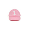 "1" Baseball Hat, Light Pink