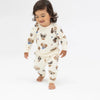 Vintage Puppy Faces Raglan Sweatshirt & Jogger Set
