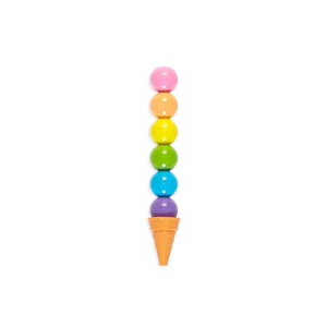 Rainbow Scoops Vanilla-Scented Stacking Erasable Crayons