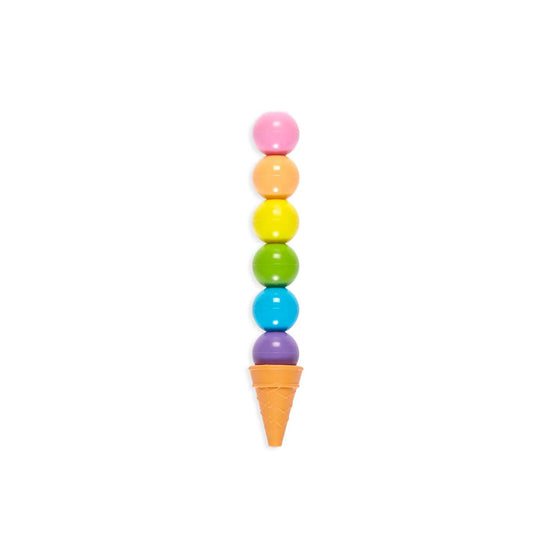 Rainbow Scoops Vanilla-Scented Stacking Erasable Crayons