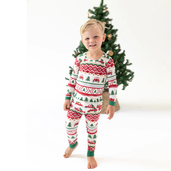 Red Truck Fair Isle Loungewear Set