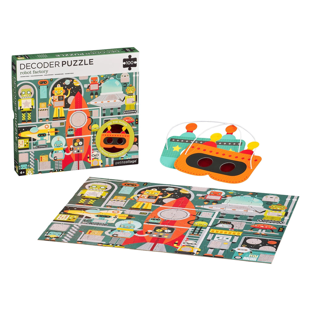 Robot Factory 100-Piece Decoder Puzzle – Bicycle Pie