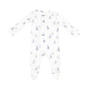Blue Sailboats 2-Way Zipper Footie