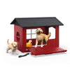 Dog Kennel with Golden Retriever