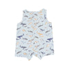 Sharks Shortie Sleeveless Muslin Romper