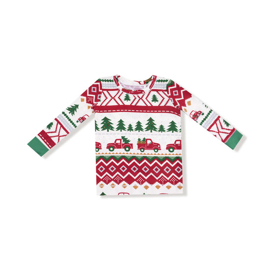 Red Truck Fair Isle Loungewear Set