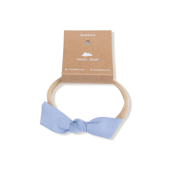 Soft Chambray Bow with Nylon Headband