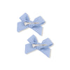 Soft Chambray Hair Bows with Clips (2 pack)