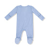 Soft Chambray 2 Way Zipper Footie