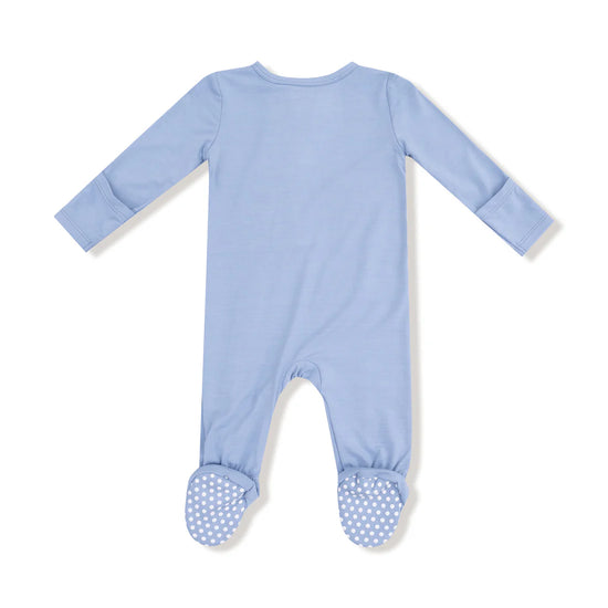 Soft Chambray 2 Way Zipper Footie