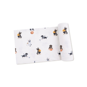 Sporty Puppies Swaddling Blanket