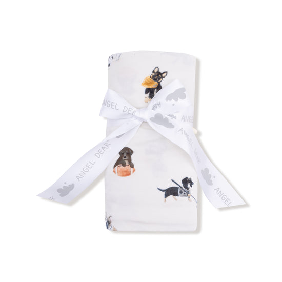Sporty Puppies Swaddling Blanket