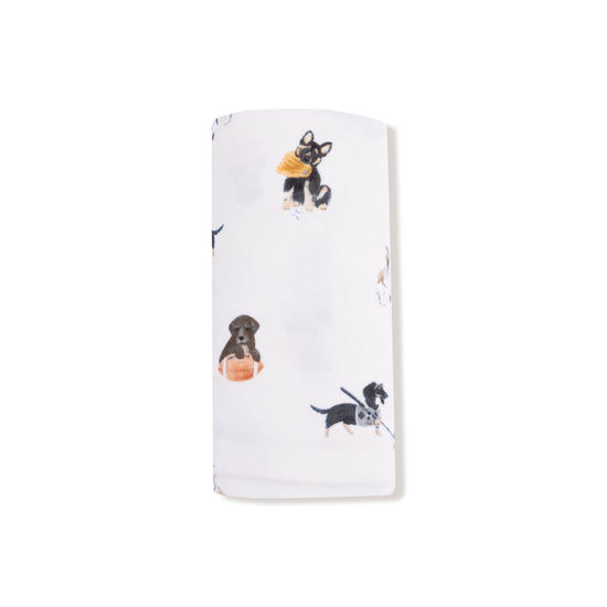 Sporty Puppies Swaddling Blanket