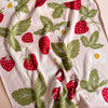 Strawberry Bunny Organic Baby Blanket