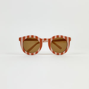 Striped Sunglasses, Brown/Pink