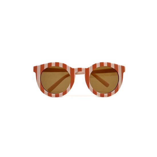 Striped Sunglasses, Brown/Pink
